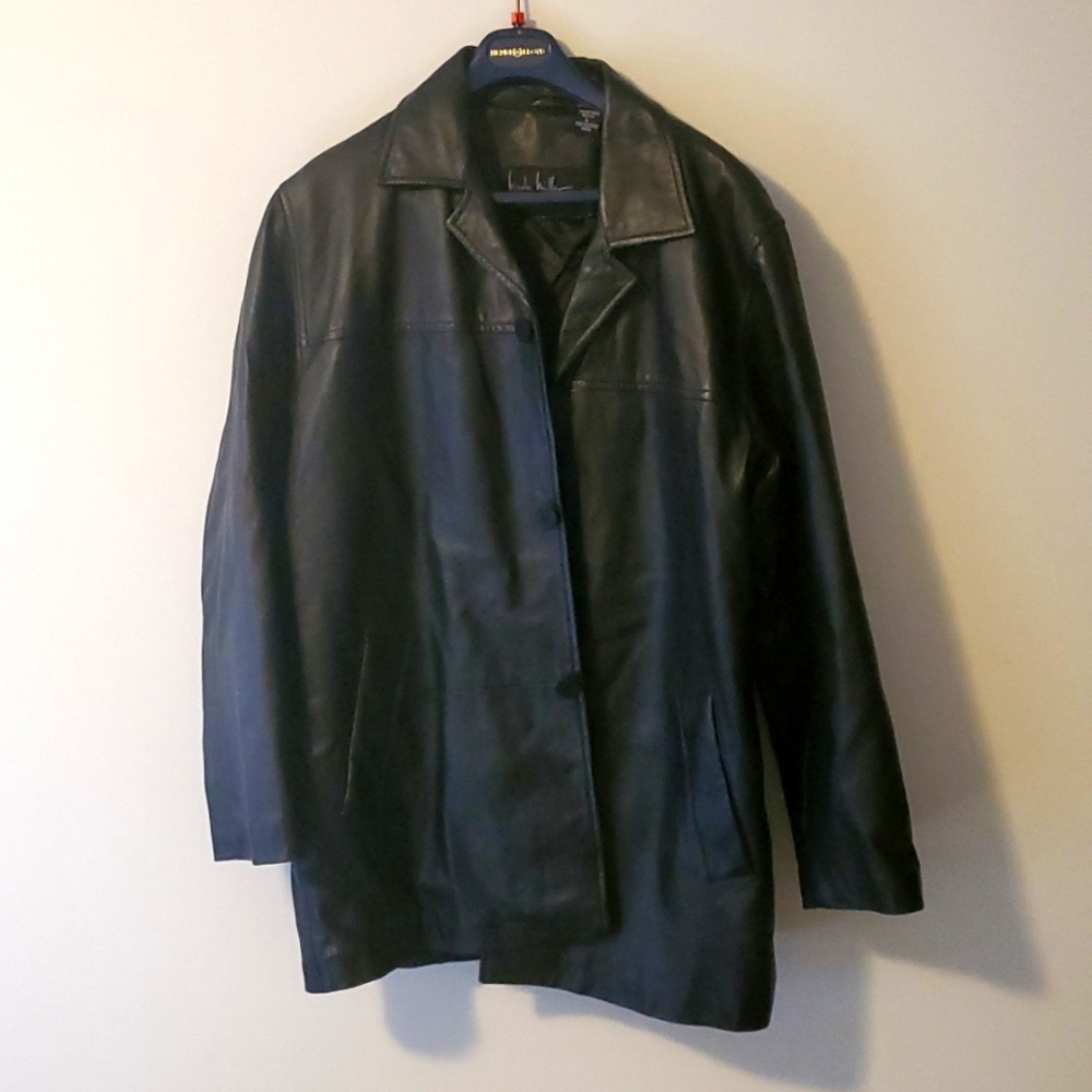 Nicole Miller Size L Leather Jacket